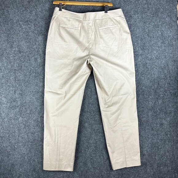 Pendleton Pants Womens 16 Petite Khaki Straight Leg Tan Cotton Stretch Pockets - Picture 4 of 7